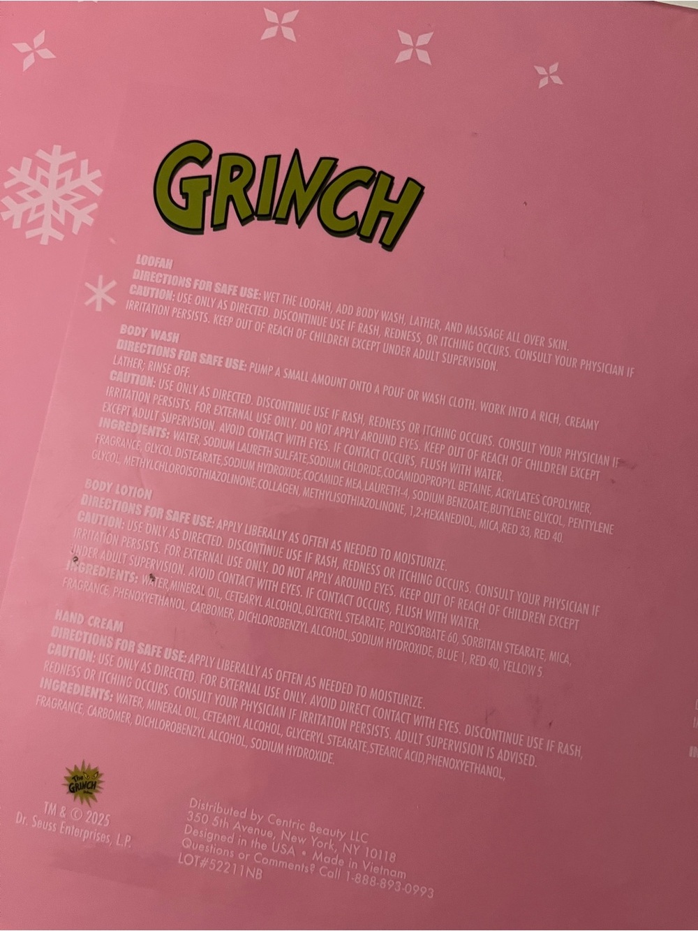 Grinch Bath Collection Gift Set of 10 items - New - Picture 10 of 11